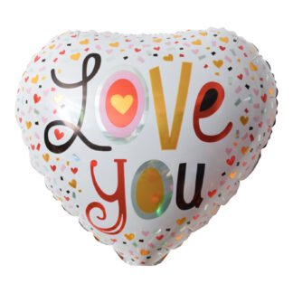 Coração love you 18' - 45 cm