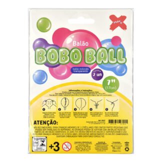 Balão Bubble Transparente 7'' (17 cm) blister c/ 2 und