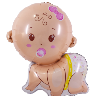 Balão Metalizado Baby Rosa 77x65 cm