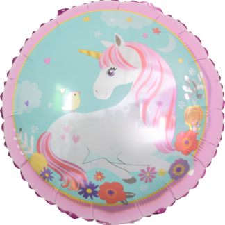 Balão Metalizado Estampado Unicornio 18" - 45 cm
