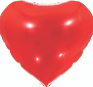 Balão Metalizado Coração Vermelho 5,5" - 14 cm - c/ 3 und