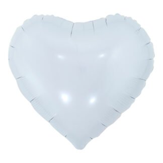 Balão Metalizado 18' - 45 cm Coração Branco