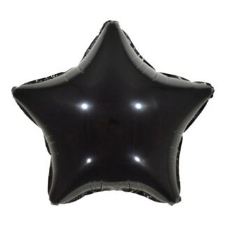 Balão Metalizado 18' - 45 cm Estrela Preto