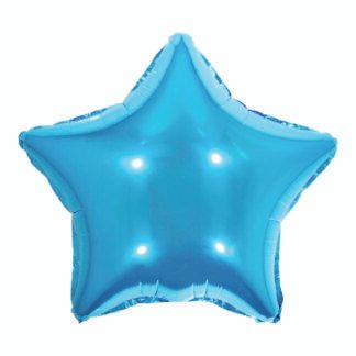 Balão Metalizado Estrela Azul 5,5" - 14 cm - c/ 3 und