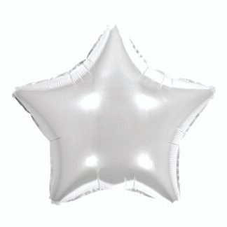 Balão Metalizado Estrela Prata 5,5" - 14 cm - c/ 3 und