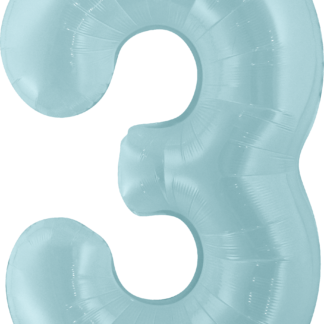 Balão metalizado 16' - 40 cm 40 cm 3 Azul bebe