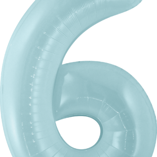 Balão metalizado 16' - 40 cm 40 cm 6 Azul bebe