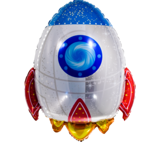 Balão Metalizado Foguete 21x44 cm