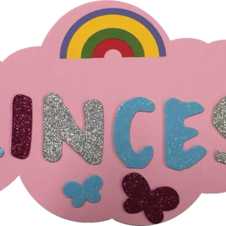 Painel 48X20 Cm Glitter Arcoiris - C/ 01 Un - "Princesa"