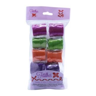 FITILHO 5MMX20M PACOTE MISTO VERNIZ - PCT C/ 10 ROLOS (PINK, VERDE, LARANJA, ROXO, AZUL)