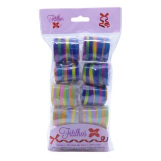 FITILHO 5MMX20M MISTO ARCO IRIS - PCT C/ 10 ROLOS (ARCO IRIS E ARCO IRIS CANDY)