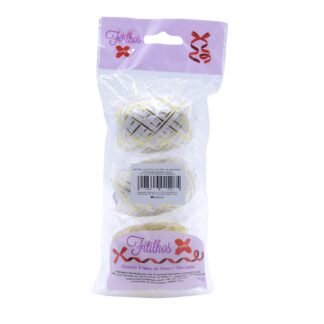 FITILHO 5MMX10M MISTO FILETE - PCT C/ 3 ROLOS (BRANCO, AMARELO)