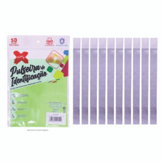 Pulseira de identificação e festa MAKE+ tam 1.9*25cm - PACOTE C/ 50 - PRATA