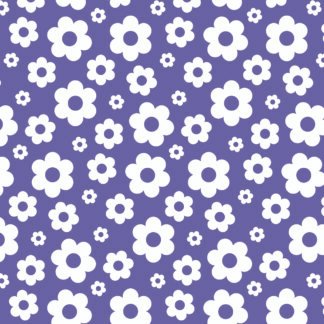 Placa de Eva Estamp. 40cm x 60 cm - Pct c/ 5 fls - Flores Roxo e Branco