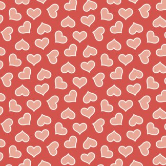 Placa de Eva Estamp. 40cm x 60 cm - Pct c/ 5 fls -Coraçãozinho Verm e Branco