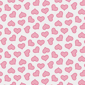 Placa de Eva Estamp. 40cm x 60 cm - Pct c/ 5 fls -Coraçãozinho Branco e Rosa