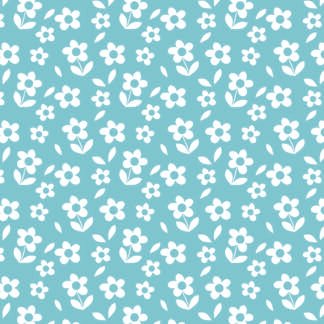 Placa de Eva Estamp. 40cm x 60 cm - Pct c/ 5 fls - Florzinha Azul e Branco