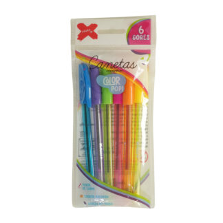 CANETA ESF. COLOR POP 1MM C/6