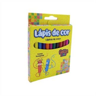Lapis Hexagonal 12 Cores Curto