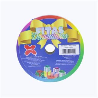 Fita plastica decorativa 15mmx50m - azul escuro - PCT C/ 10
