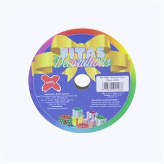 Fita plastica decorativa 15mmx50m - amarelo claro - PCT C/ 10