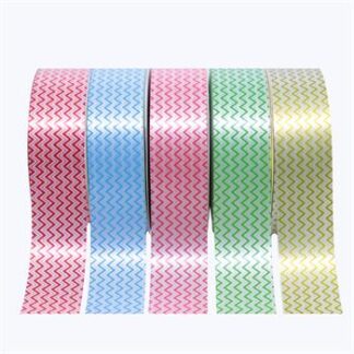 Fita plastica decorativa 30mmx50m - SORTIDO CHEVRON - PCT C/ 5 (dr, vm, az, pk, vd)