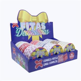 Fita plastica decorativa 15mmx10m - NATAL - CX C/ 36