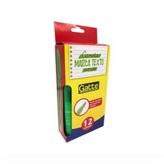 Marca Texto Verde Cx C/ 12 Pcs