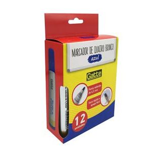 Marcador De Quadro Branco Azul C/ 12 Pcs