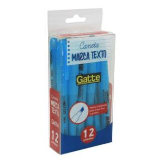 Marca Texto Azul Cx C/ 12 Pcs