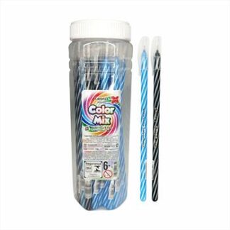 CANETA ESFEROGRÁFICA 0,7MM - AZUL/PRETA - 24 UNIDADES