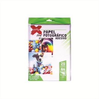 PAPEL FOTOGRAFICO ADESIVO A4 135 G/M2 210x297mm PCT C/ 20 FOLHAS