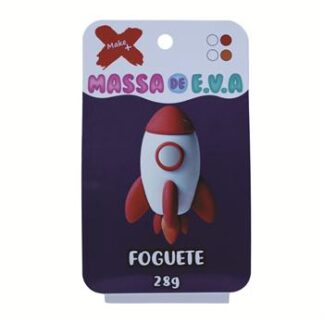 MASSA DE EVA BLISTER POTE C/ 4 CORES 28GR - FOGUETE