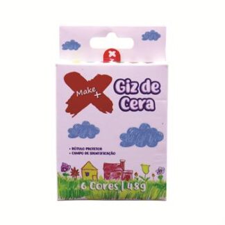 GIZ DE CERA C/ CAPA  6 CORES REDONDO 10X100MM 48GR