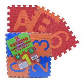 KIT TATAME ALFABETO E NUMEROS 15CM X 15CM X 10MM C/36 PCS