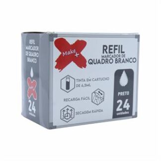 REFIL MARCADOR QUADRO BRANCO 6.5ML PRETO C/24UN