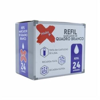 REFIL MARCADOR QUADRO BRANCO 6.5ML AZUL C/24UN
