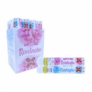 LANÇA CONFETE CHÁ REVELAÇÃO - PÓ ROSA - MENINA DISPLAY C/12