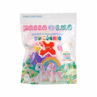 KIT MASSA DE EVA COM MOLDES E FERRAMENTAS - UNICÓRNIO 60G