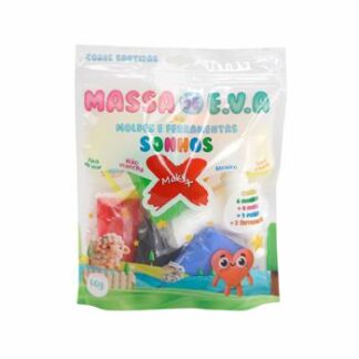 KIT MASSA DE EVA COM MOLDES E FERRAMENTAS - SONHOS 60G