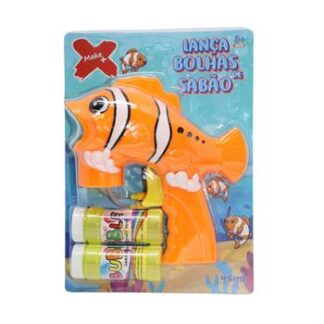 LANÇA BOLHAS DE SABÃO PEIXINHO LARANJA C/ LUZ 45ML BLISTER UNT