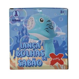 LANÇA BOLHAS DE SABÃO PISTOLA BALEIA C/ LUZ 50ML CX UNT