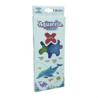 AQUARELA ESTOJO 12 CORES 27MM C/PINCEL