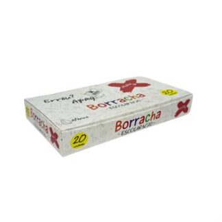 BORRACHA BRANCA SIMPLES 20 UNIDADES