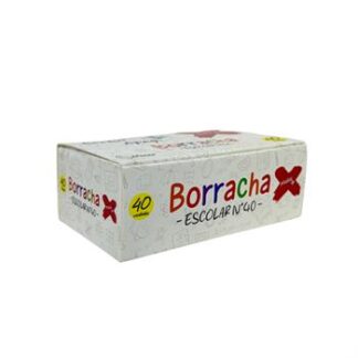 BORRACHA BRANCA SIMPLES 40 UNIDADES