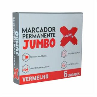 MARCADOR PERMANENTE JUMBO VERMELHO CX C/6