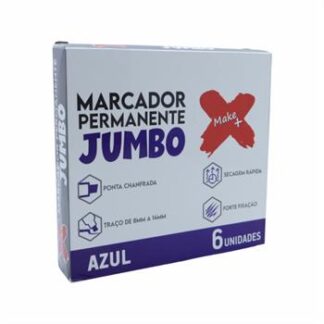 MARCADOR PERMANENTE JUMBO AZUL CX C/6