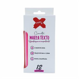 MARCA TEXTO ROSA CX C/ 12 PCS