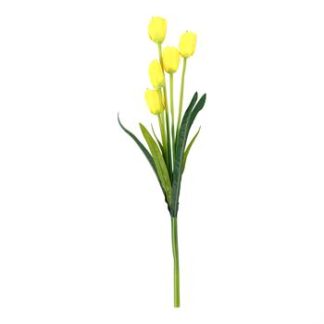 Tulipa 3 cm c/ 5 - 50 cm -Amarelo - Toque SEDA