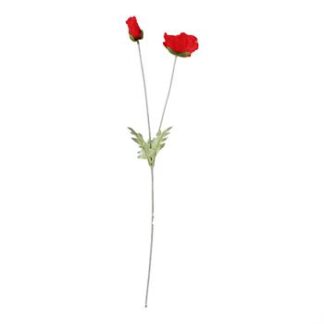 Papoula 10 cm - 64 cm - Vermelho - Toque Acetinado